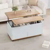 Merax Table basse 100x98x65cm avec tiroirs et étagère, Voir les images du produit 2