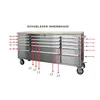 RS1 Chariot à outils en acier inoxydable Workstation avec Voir les images du produit 3