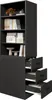 Merax libreria stretta 180 cm, scaffale alto con 3 cassetti Anteprima dell’immagine prodotto 5