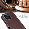 Selencia Echtleder Klapphülle iPhone 16 Pro - Braun Produktbild-Vorschau 2
