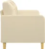 vidaXL 2-Sitzer-Sofa Creme 140 cm Stoff Produktbild-Vorschau 4