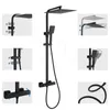 Auralum Duschsystem mit Thermostat Duscharmatur Regendusche Produktbild-Vorschau 8