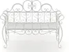Gartenbank LENAR - Metall Weiß 128x46x94 cm | Metallbank Produktbild-Vorschau 2
