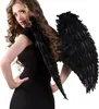 Schwarze Federflügel 65cm Karneval Faschingskostüm - Produktbild-Vorschau 3