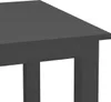 A close-up view of a dark-colored table, showing its corner and legs. Anteprima dell’immagine prodotto