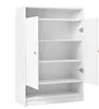 An open white cabinet with multiple shelves, shown against a white background. Produktbild-Vorschau