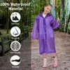 2 Stš¹ck Regenponcho Kinder, Wiederverwendbar Wasserdicht Produktbild-Vorschau 3