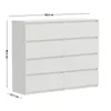 Kommode Weiß 8 Schubladen matt 100x100x34 cm modern Produktbild-Vorschau 2