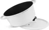 A white pot with a black speckled interior and a white lid is shown on a white background. Anteprima dell’immagine prodotto