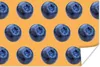 MuchoWow® Poster Heidelbeere - Muster - Orange 90x60 cm - Produktbild-Vorschau 1