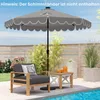 3 m Solar-Sonnenschirm mit 24 LED Lichtern, Belüfteter Produktbild-Vorschau 2
