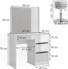 Stół toaletowy Vicco Sherry Biały 90 cm z taboretem, Model Podgląd zdjęcia produktu 7