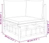 vidaXL 6-tlg. Garten-Lounge-Set mit Cremeweißen Kissen Produktbild-Vorschau 8