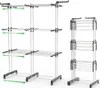 VOUNOT® Wäscheständer Turm Ausziehbar mit Faltbaren Produktbild-Vorschau 1