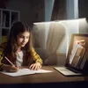 Lampada da scrivania a LED, dimmerabile, con due luci, Anteprima dell’immagine prodotto 6