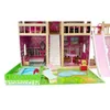 4iQ Solid Puppenhaus aus Holz für Kinder Pink mit Produktbild-Vorschau 2
