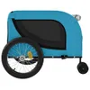 vidaXL Cani da Rimorchio per Biciclette Tessuto Oxford Blu Anteprima dell’immagine prodotto 6
