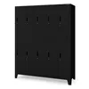 A black metal locker unit with 10 compartments, shown against a white background. Anteprima dell’immagine prodotto