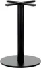 A black metal table base with a circular base and a central column supporting a cross-shaped top. Anteprima dell’immagine prodotto