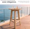 Table haute pour fête en bois massif pliante 79x110cm - Voir les images du produit 5