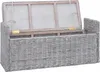 An open storage bench made of woven rattan. Náhled obrázku produktu