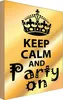 vianmo Holzschild 40x30 cm Keep Calm and party on Produktbild-Vorschau 1