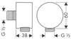 hansgrohe Brauseanschlussknie Fixfit DN15 chrom, 1 Stk. Produktbild-Vorschau 6