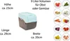 Novaliv 3x Groß 9l türkis light Kartoffel Kartoffelbox Produktbild-Vorschau 2