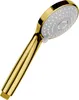 A gold-colored hand shower head is shown against a white background. Produktbild-Vorschau