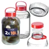 KADAX, tarro de vidrio de 10 litros con tapa y asa, ideal Vista previa de la imagen del producto 1