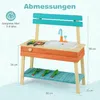 COSTWAY Cuisine extérieure pour enfants, cuisine en bois Voir les images du produit 3