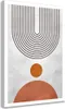 Leinwandbild Bögen und Kreise im Boho-Stil 60x90 Feeby Grau Produktbild-Vorschau 1