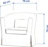 Dekoria Bezug für Ektorp Tullsta Sessel, braun, 79cm x 69cm Produktbild-Vorschau 4