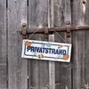Privatstrand Metallschild mit maritimem Motiv Produktbild-Vorschau 3