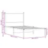 Metallbett ohne Matratze Braun Eichen-Optik 75x190 cm Produktbild-Vorschau 8