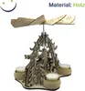 Weihnachtspyramide Pyramide aus Holz mit 4 Teelichthaltern Produktbild-Vorschau 5