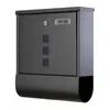 A dark gray mailbox with a newspaper compartment at the bottom, shown against a white background. Produktbild-Vorschau