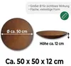 Runde Schale aus Metall mit Edelrost, Durchmesser 50 cm, Produktbild-Vorschau 2
