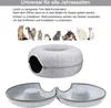 Katzenhöhle, Katzenbett flauschig, Katzen Donut Tunnel, Produktbild-Vorschau 2