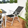 CASARIA® Gartenstuhl Set Klappbar Aluminium Wetterfest Produktbild-Vorschau 7