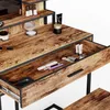 Schminktisch Vicco Fyrk Antikholz 80 cm mit Stuhl, Model Produktbild-Vorschau 6
