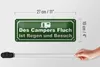 Blechschild Spruch 27x10cm des Campers Fluch ist Regen Produktbild-Vorschau 5