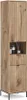 A tall, narrow cabinet with a wood-grain finish and fluted doors. Náhled obrázku produktu