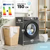 Bomann WAT 7186, Přední plnění, Stojací, Černá, Titanová, Náhled obrázku produktu 7