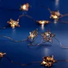 Mikro-LED-Kette mit bronzefarbenen Sternen - 190 cm lang - Produktbild-Vorschau 1