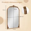 COSTWAY Barokowe lustro złote, 51 x 76 cm, łukowe lustro Podgląd zdjęcia produktu 3