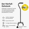 1 Vierfuß Gehstock F307 Gehstock Gehhilfe Verstellbarer Produktbild-Vorschau 5
