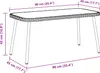 vidaXL Salontafel, zwart, 90 x 45 x 43 cm, polyrotan Productafbeelding-voorbeeld 5