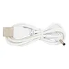 A white USB charging cable with a barrel connector on a white background. Podgląd zdjęcia produktu