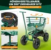 COSTWAY mobilné pojazdné sedadlo do 150 kg, záhradná Náhľad obrázku produktu 4